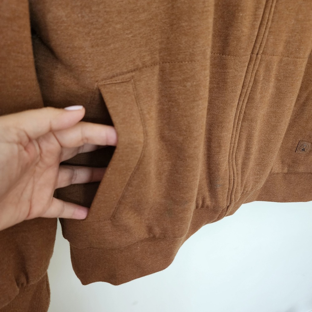 Coleman Mens Brown Sherpa Lined Full Zip Hoodie Jacket XL Mixed Media Outdoor - Picture 4 of 9